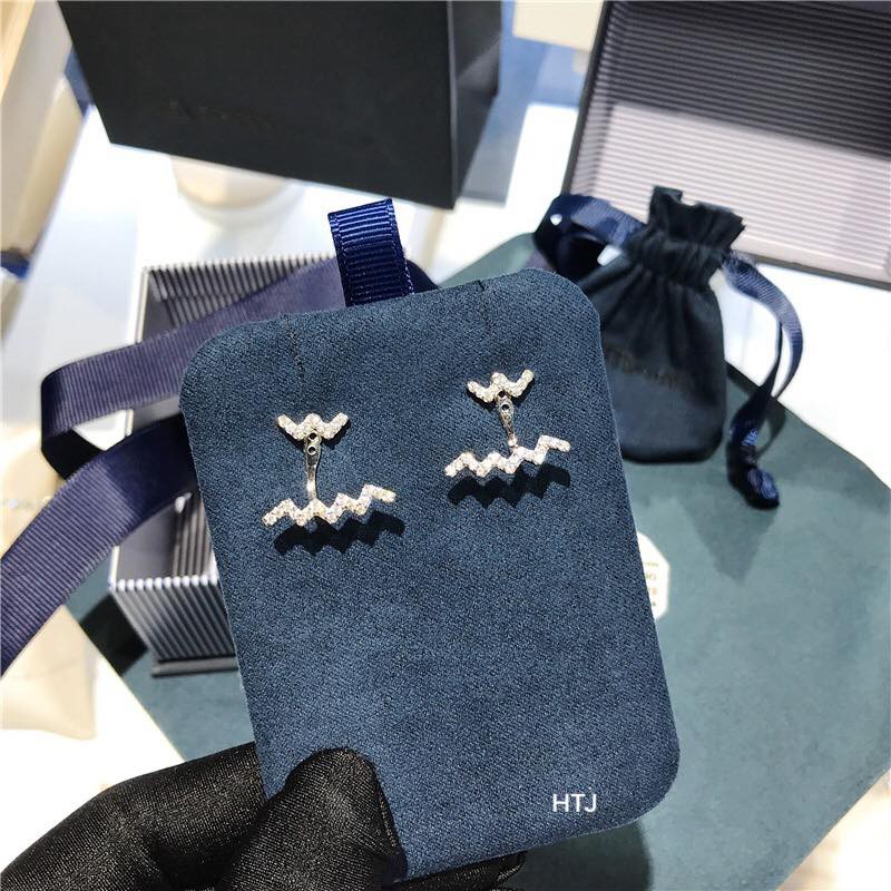 Bông tai sóng đính đá siêu xinh bạc ta