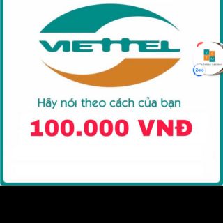 Mã thẻ Viettel 100.000