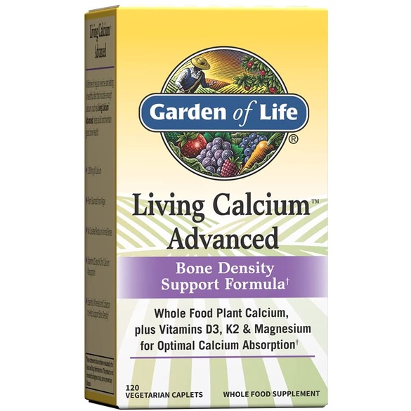 Chiết xuất canxi từ thực vật Garden of Life Living Calcium Advanced 120v