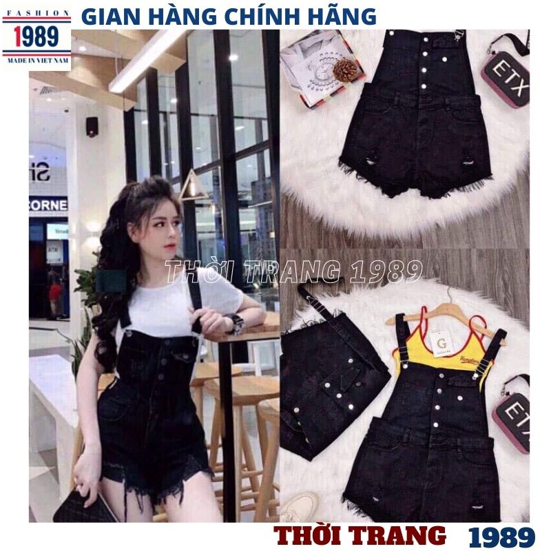 Yếm short KATUN jeans kiểu dáng hàn quốc cực xinh ,yếm quần bò ulzzang -HER-1989