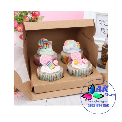 2111.021 SET 5 HỘP GIẤY CUPCAKE 4 BÁNH