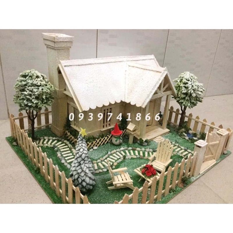 Que kem gỗ , que gỗ , que đè lưỡi làm đồ handmade, mô hình