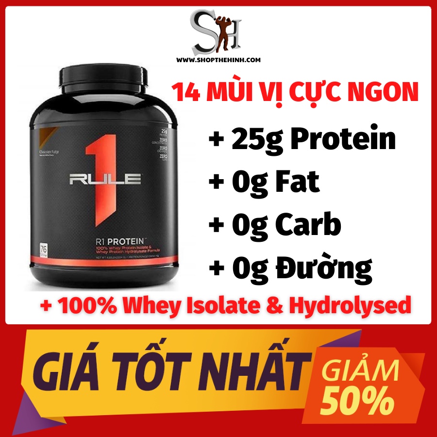 Sữa Tăng Cơ, Phát Triển Cơ, Bổ Sung Protein Rule 1 Protein 5lbs (2.27kg)