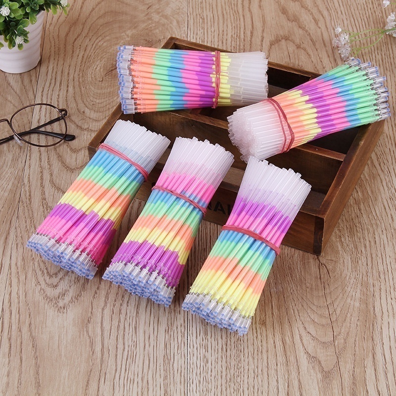10 Ruột Bút Bi Màu Cầu Vồng