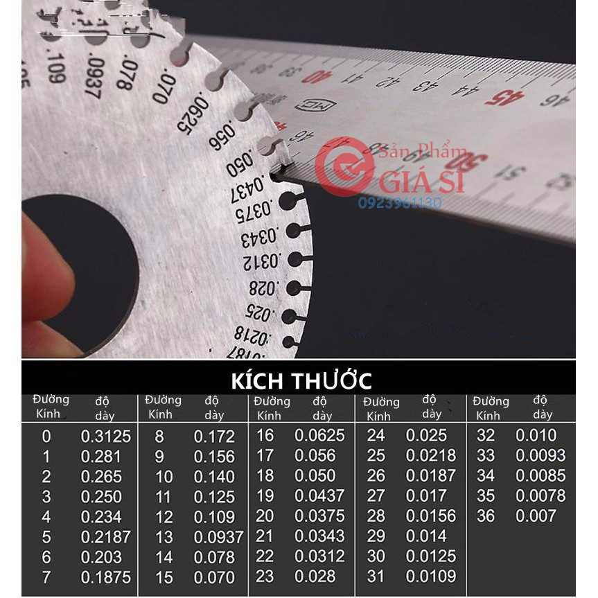Thước đo đường kính dây 0-36mm ❤️freeship❤️