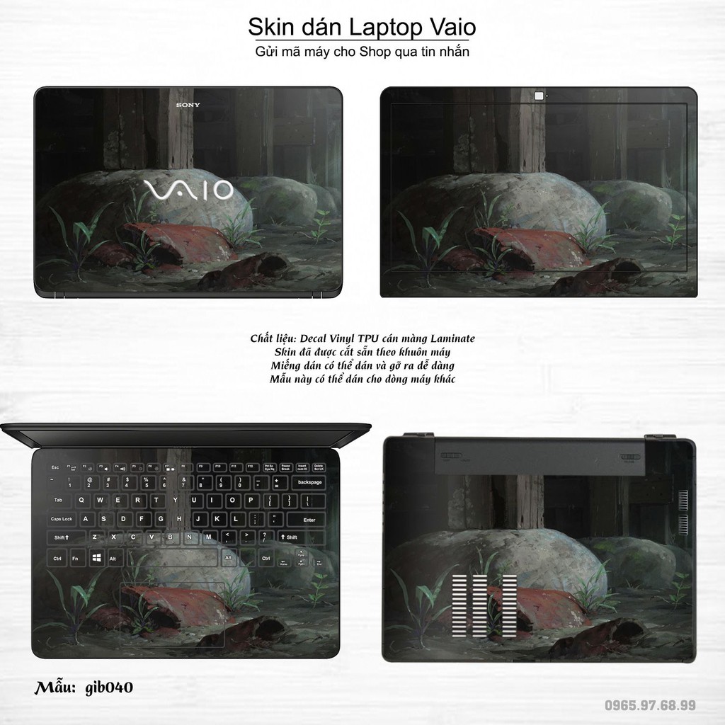 Skin dán Laptop Sony Vaio in hình Ghibli Nhật Bản (inbox mã máy cho Shop)