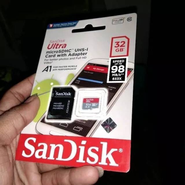 Thẻ Nhớ Sandisk Ultra Micro Sdhc Uhs-i Class 10 32gb 98mb / S