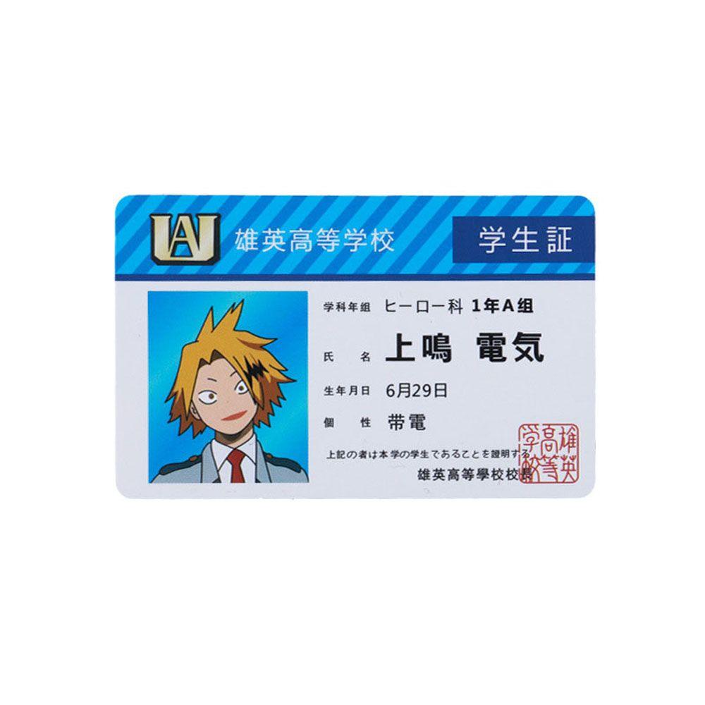 JARRED Kids Toys Midoriya Student ID Card School Food Card Teacher Cards My Hero Academia Collection Card Fans Cosplay Toys Anime Peripheral Katsuki PVC Fans Collection Bakugou Allmight