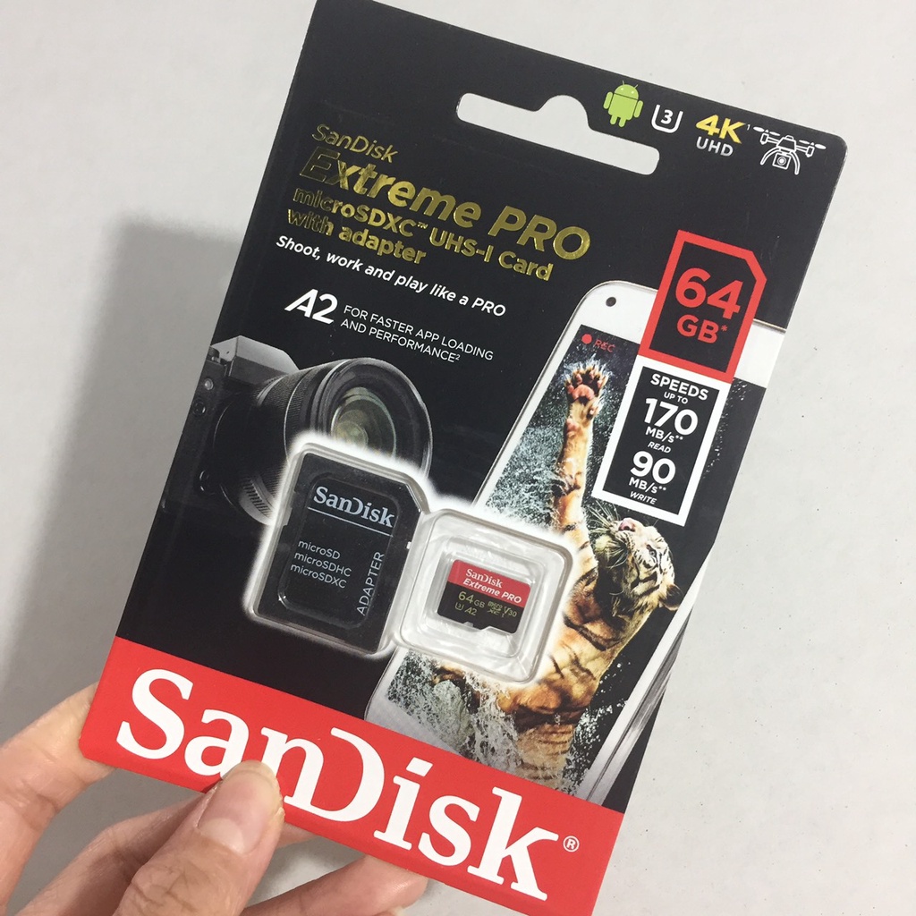 [ 64GB/ 128GB / 256GB]Thẻ nhớ MicroSD SanDisk Extreme Pro A2 tốc độ 170MB/s SDSQXCY - GN6MA