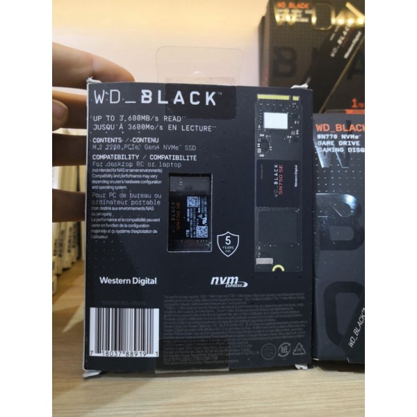 Ổ Cứng SSD WD BLACK SN770 500GB / SN770 1TB M2 PCIe NVMe Gen 4×4 WDS500G3X0E
