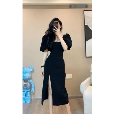 Đầm body suông xẻ tà sang chảnh
