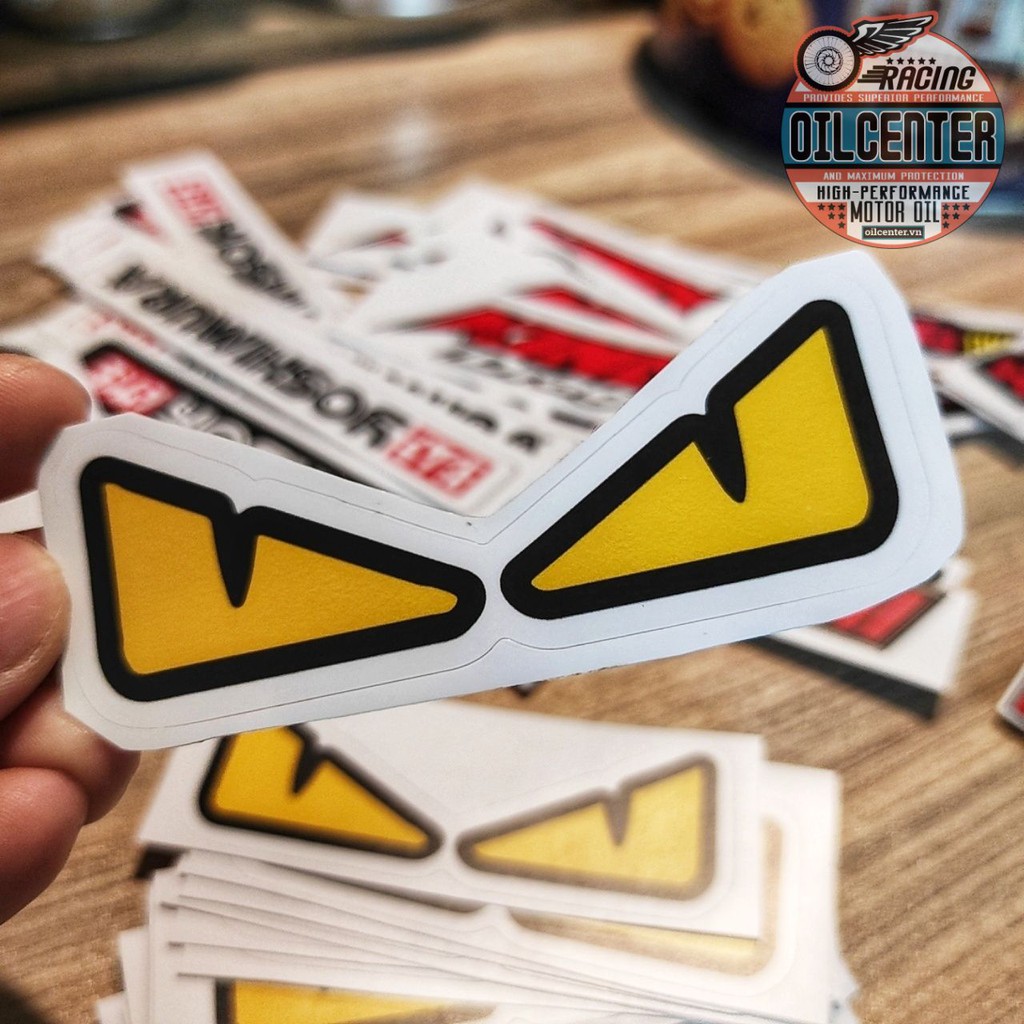 Tem Mini Mắt Cú Dán Xe Siêu Đẹp Chống Nước kích thước 9x3cm