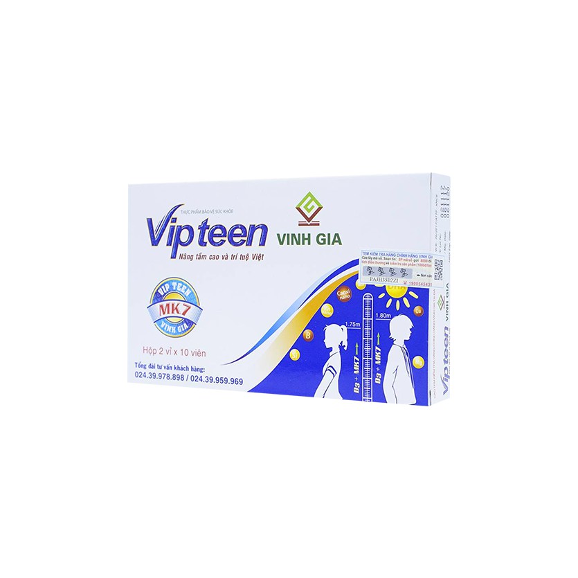 Vipteen Vinh Gia - Nâng cao tầm vóc Việt, Tăng chiều cao cho trẻ, Giảm ốm vặt, Tăng sức đề kháng cho trẻ