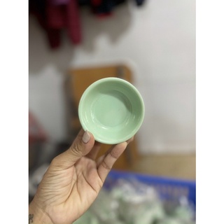 Dĩa chấm phíp màu xanh ngọc