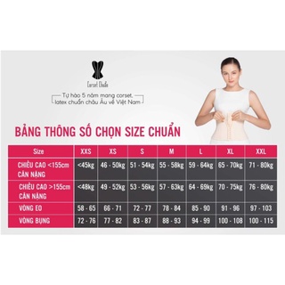 Đai nịt bụng, latex corset chuẩn