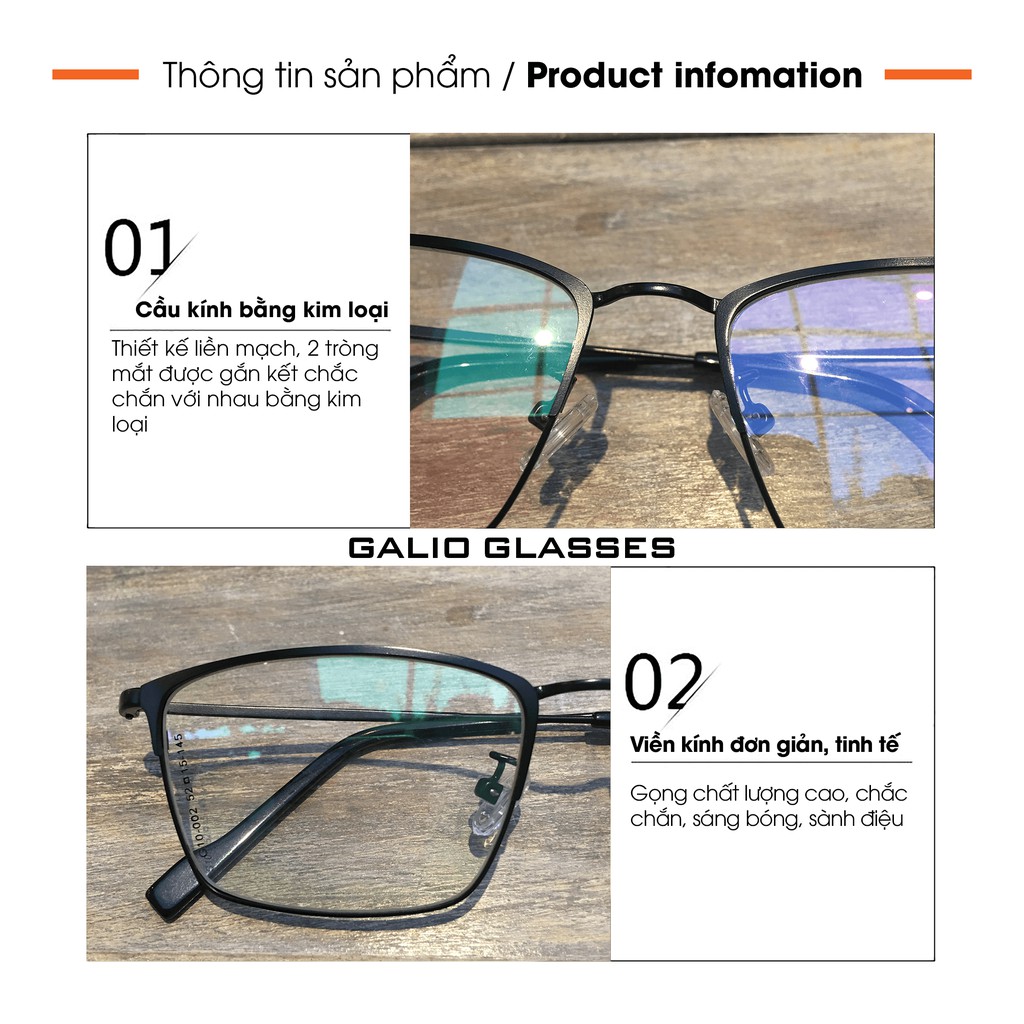Gọng kính nam nữ thời trang dáng chữ nhật chất liệu kim loại thanh mảnh Lani 9042 - Lắp Mắt Cận Theo Yêu Cầu | BigBuy360 - bigbuy360.vn