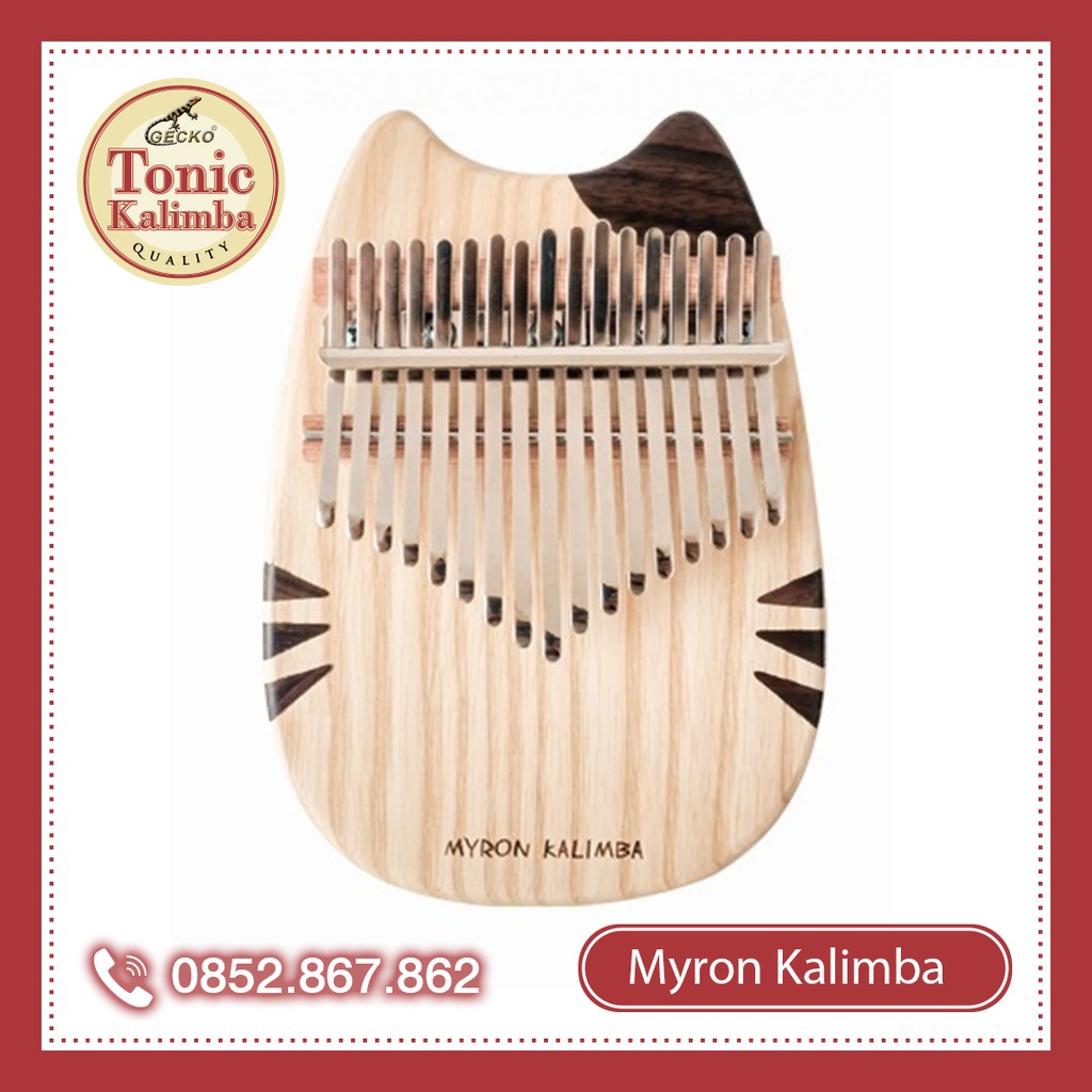 [Phiên bản giới hạn] Đàn kalimba 17 phím Gỗ tử đàn Myron Kalimba Hàn Quốc Tặng búa chỉnh âm stick dán màu