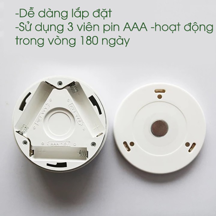 Đèn 𝐋𝐄𝐃 cảm ứng cơ thể người, đèn led hồng ngoại tự động bật tắt dán tường thông minh - Moon Shop