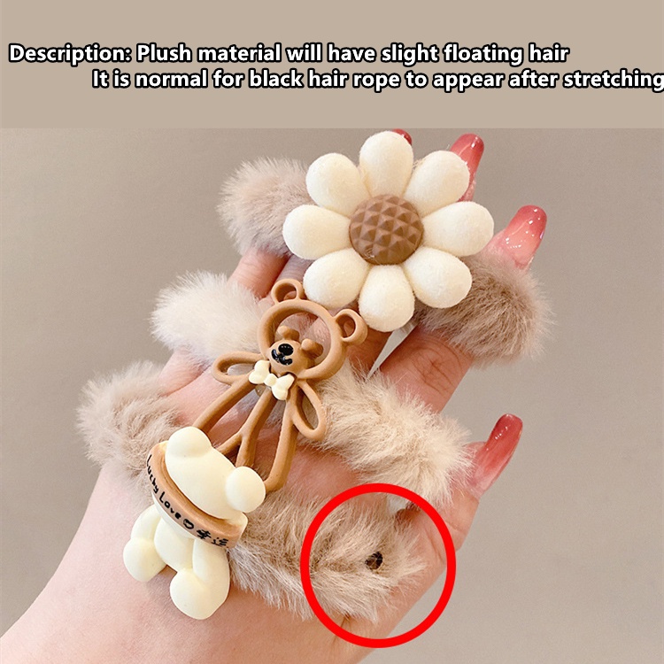 Set 5 Dây Cột Tóc Đính Nơ Họa Tiết Hoạt Hình Dễ Thương Cho Bé Gái