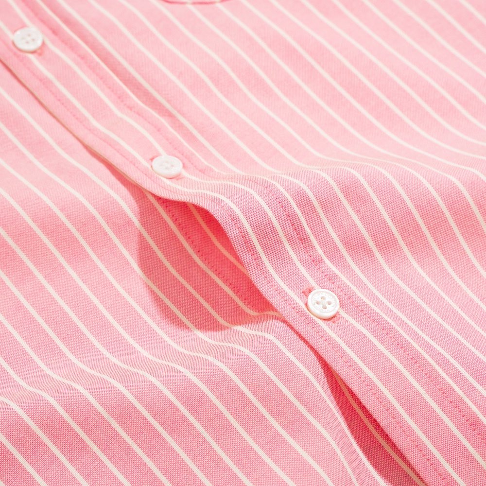 Áo Sơ Mi Nam Dài Tay Cam Phối Sọc BY COTTON Orange Stripes Oxford