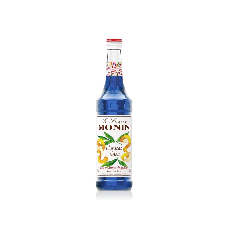 Siro Monin vỏ cam chanh xanh (blue curacao) chai 700ml. Hàng Công ty có sẵn giao ngay