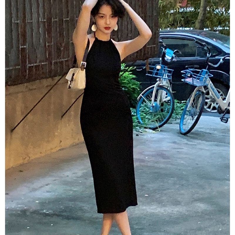 Đầm Body Ôm Sexy Nữ, Đầm thun gân cột dây | BigBuy360 - bigbuy360.vn