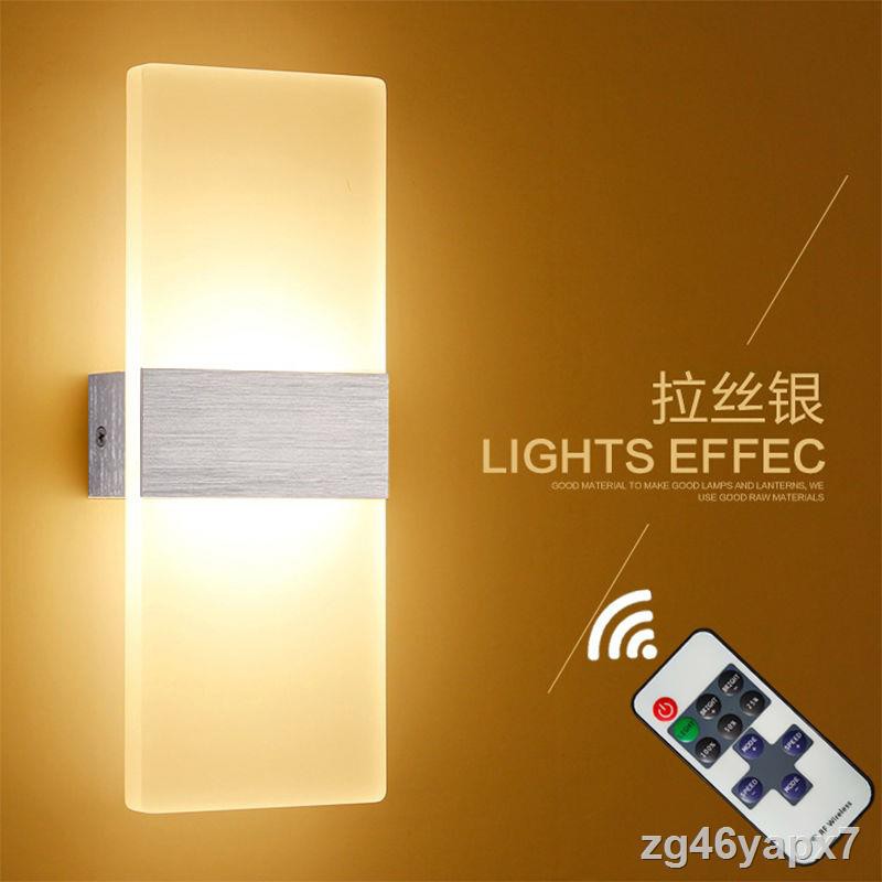 đèn tường ngủ LED phòng điều khiển từ xa làm mờ bảo vệ mắt khách đơn giản nền ban công ánh sáng lối điH