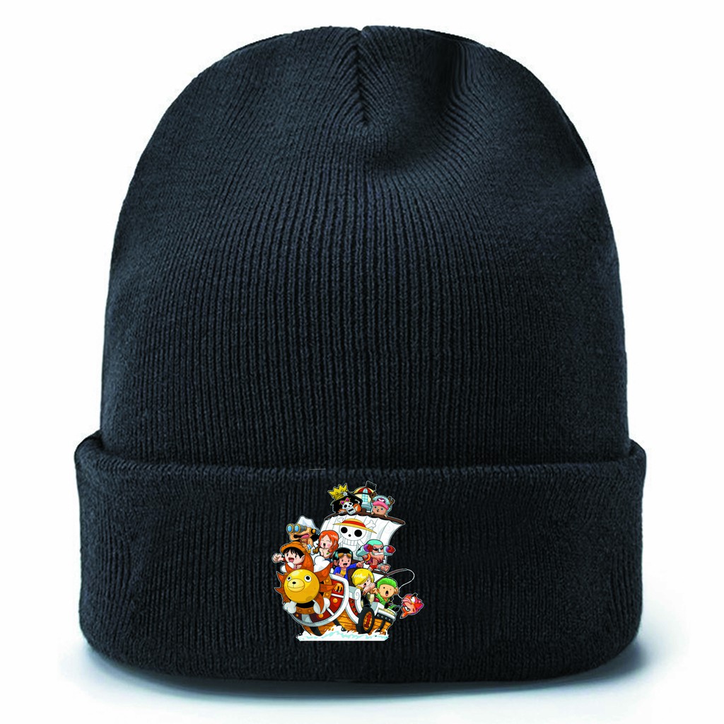 Mũ len One piece Đảo hải tặc anime chibi nón Beanie đội đầu dạng tròn