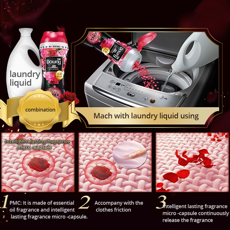 Downy Hạt Thơm Hạt Thơm Giặt Quần Áo Làm Mềm Vải / Hạt Thơm Lâu Trôi