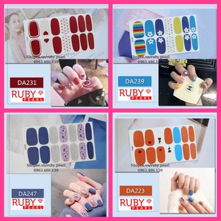 Dán móng tay nail sticker 3D không thấm nước siêu xinh và bền đẹp