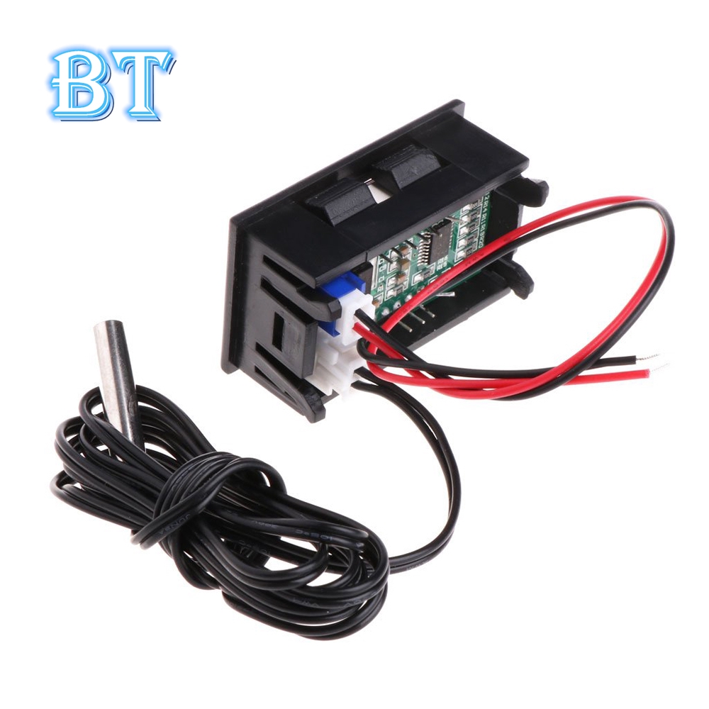 Nhiệt kế kỹ thuật số hiển thị kép 0.56 inch đầu dò kim loại không thấm nước NTC cho xe hơi tủ lạnh