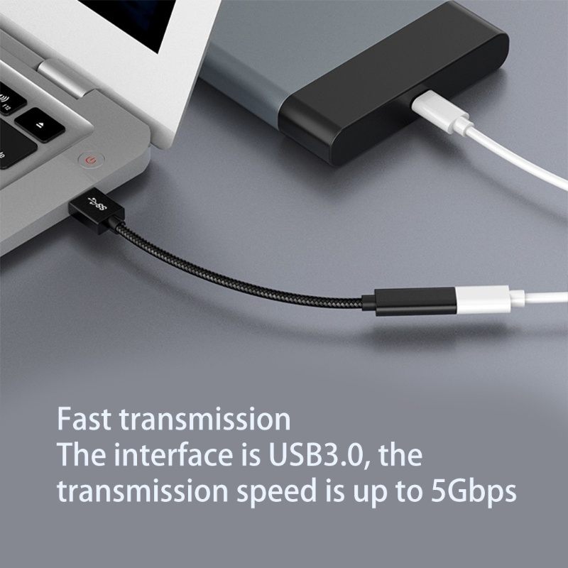 Cáp Sạc zzz 15cm Hai Trong Một Cổng Type C Sang Cổng USB 3.0 Cho Điện Thoại Và Máy Tính