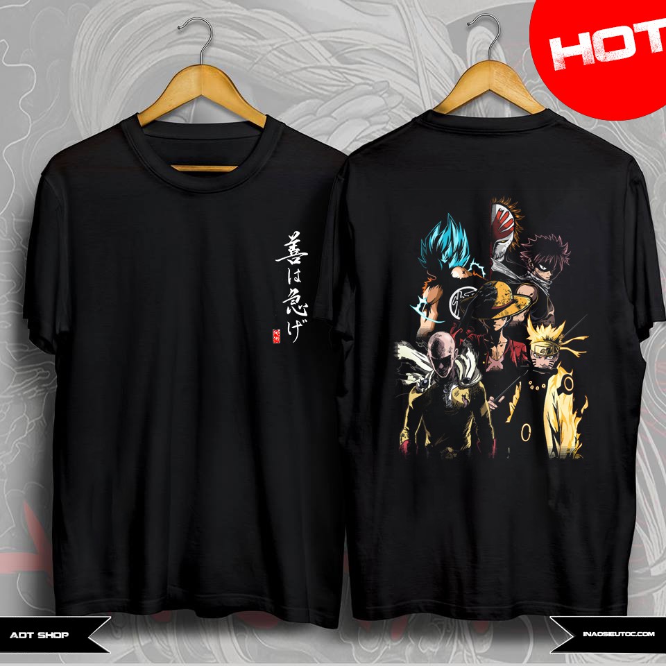 🔥HOT🔥 BST áo thun One Piece Naruto Kimetsu cực ngầu giá rẻ