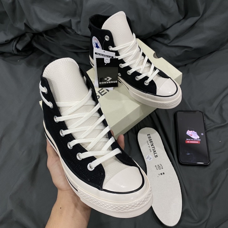 GIÀY CONVES FOG.ESSENTIALS BLACK LAI AU [ FULL BOX + FREE SHIP ] | BigBuy360 - bigbuy360.vn