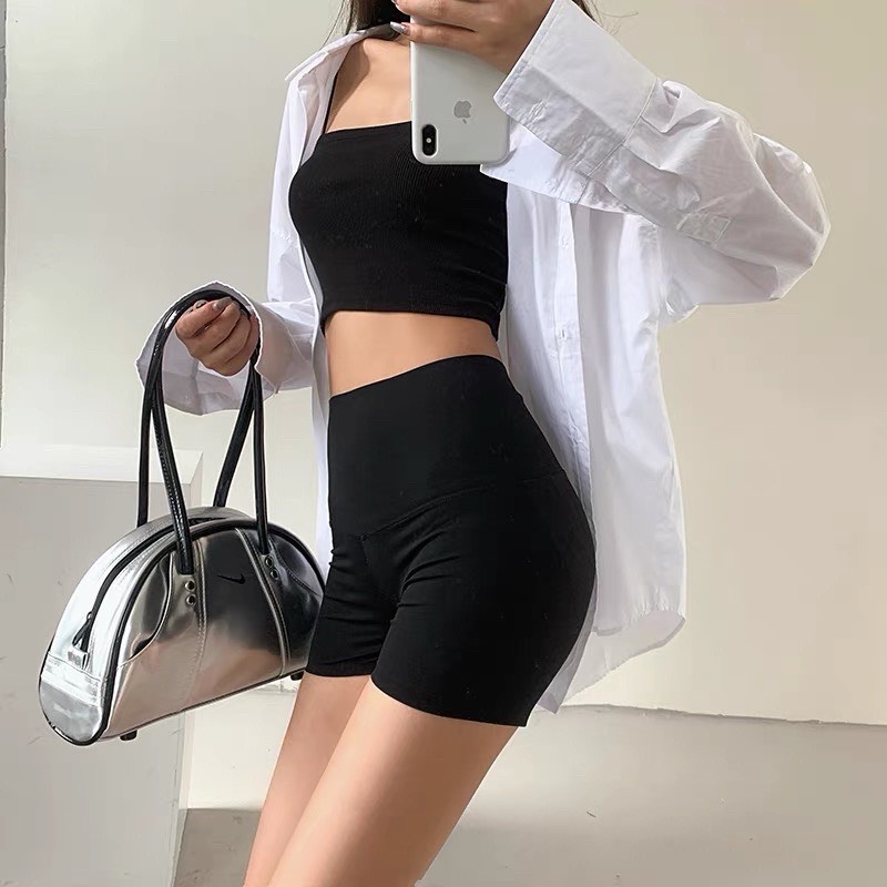 [SẴN/VIDEO] QUẦN LEGGING NGẮN ĐÙI CO DÃN ÔM BODY LOẠI 1 SIÊU DÀY DẶN