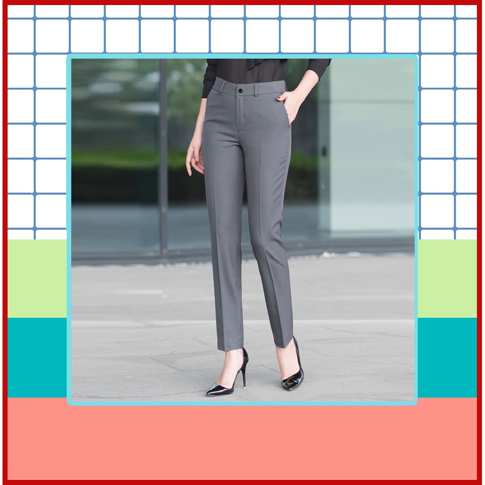 [ FREESHIP ] Quần Âu Nữ Dáng Suông Gắn Đỉa Cao Cấp Hàng Xuất Khẩu 🎁