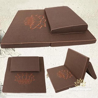 Đệm Ngồi Thiền Niệm Phật Xơ Dừa Thêu Hoa Sen kiểu vuông, Bồ Đoàn Nệm Tụng Kinh (giá lẻ mỗi tấm, chọn 2 loại = 1 BỘ)