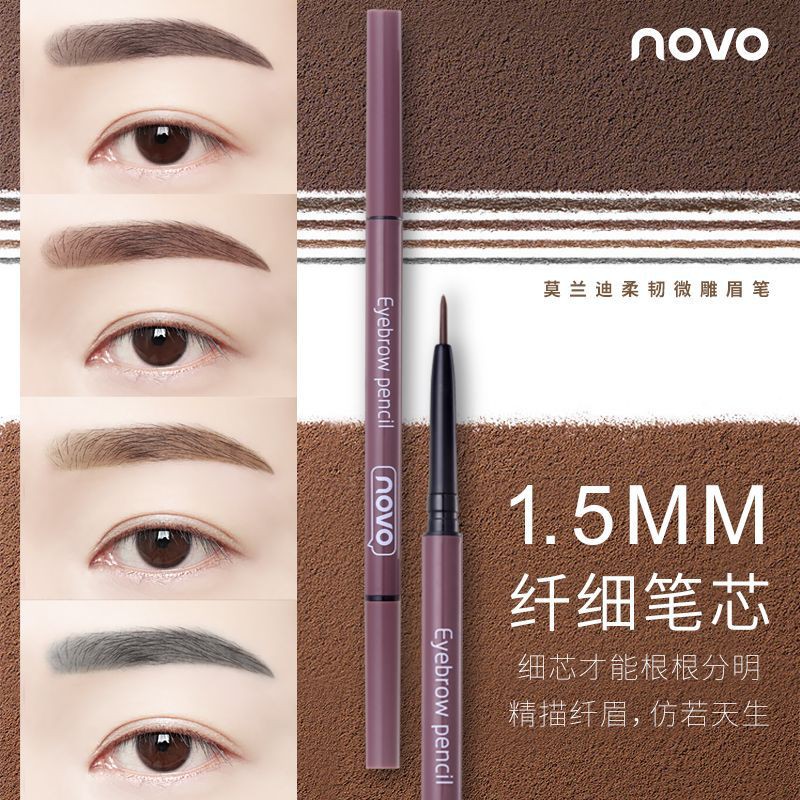 Chì kẻ mày NOVO 2 đầu Molandi's Flexible Eyebrow Pen