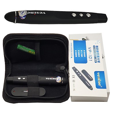 Bút Chỉ Laser Thuyết Trình Vesine VP101 - Bút Trình Chiếu Kèm Bao Da THIẾT KẾ TIỆN LỢI