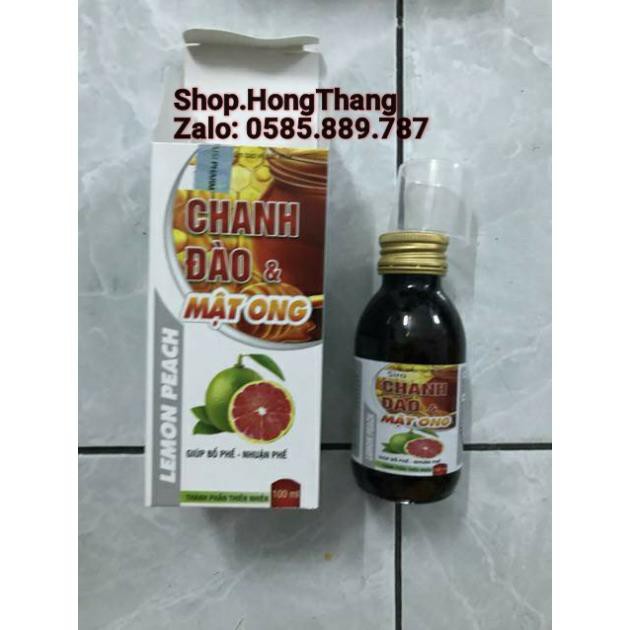 Siro Chanh đào mật ong giảm ho, giảm viêm họng hết khò khòe chai 100ml