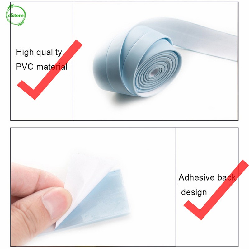 CF Home Kitchen Bathroom Wall Seal Ring Stickers Waterproof Mold Proof Adhesive Tape