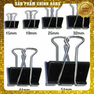 Kẹp tài liệu đen 1hộp(12cái),Kẹp bướm 15mm-19mm[Mua Ngay có Quà]