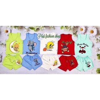 Combo 25 bộ ba lỗ đùi cotton cho bé