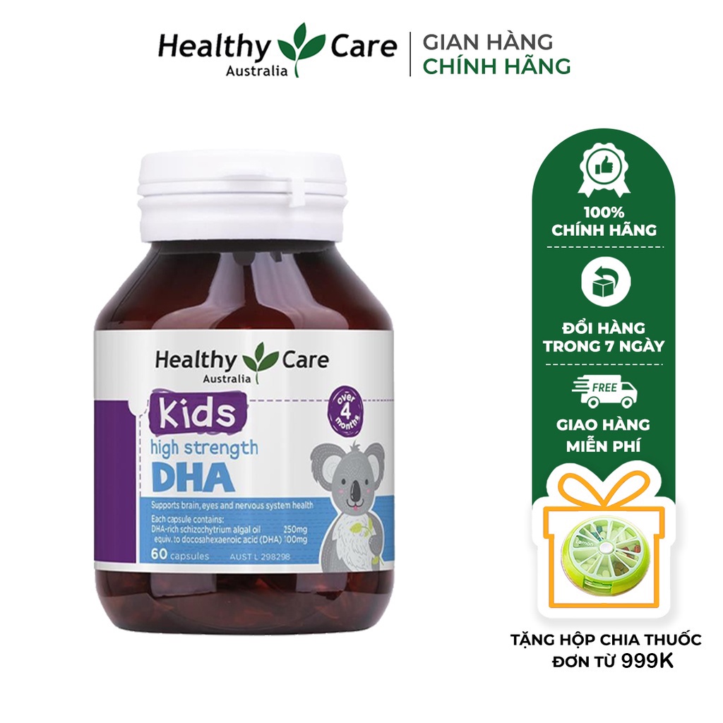 DHA Healthy Care cho bé 60 viên – Bổ sung DHA giúp bé sáng mắt, thông minh