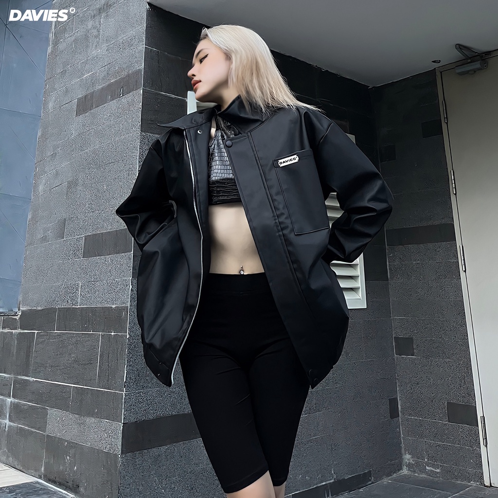 Áo khoác da nữ form rộng tag inox Oversized Leather Jacket local brand DAVIES| D15-AK35 | BigBuy360 - bigbuy360.vn