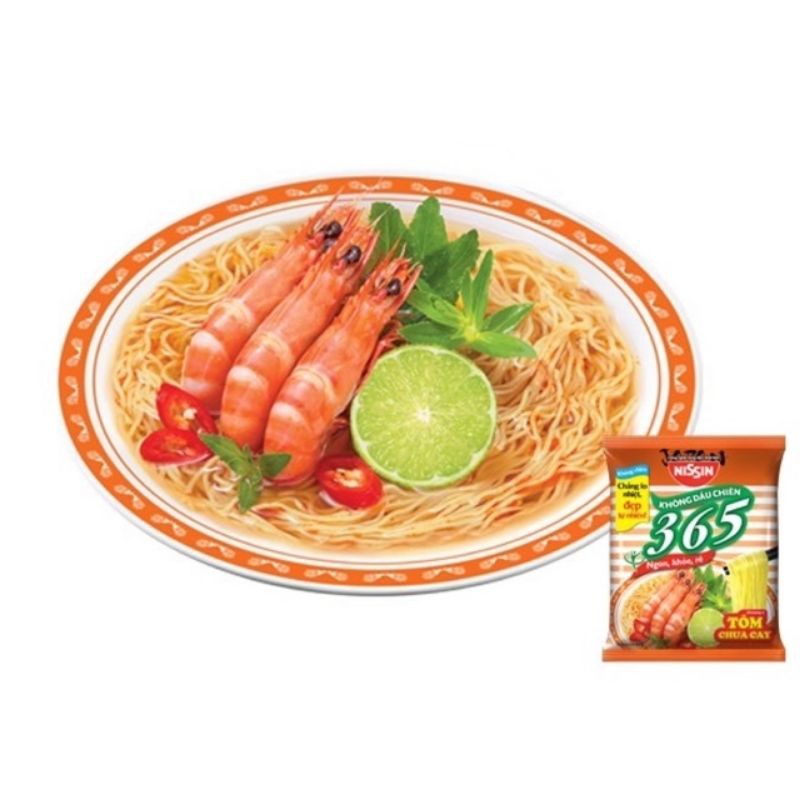 1 Gói mì ăn liền 365 mì không chiên Nissin gói 68g