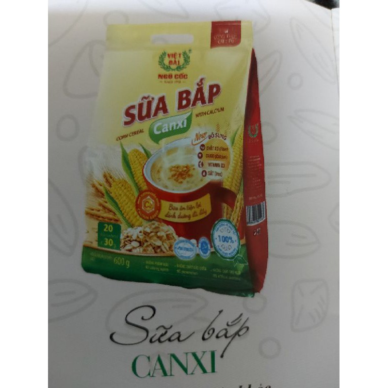 Sữa Bắp Canxi Việt Đài 600g (20 gói/túi)