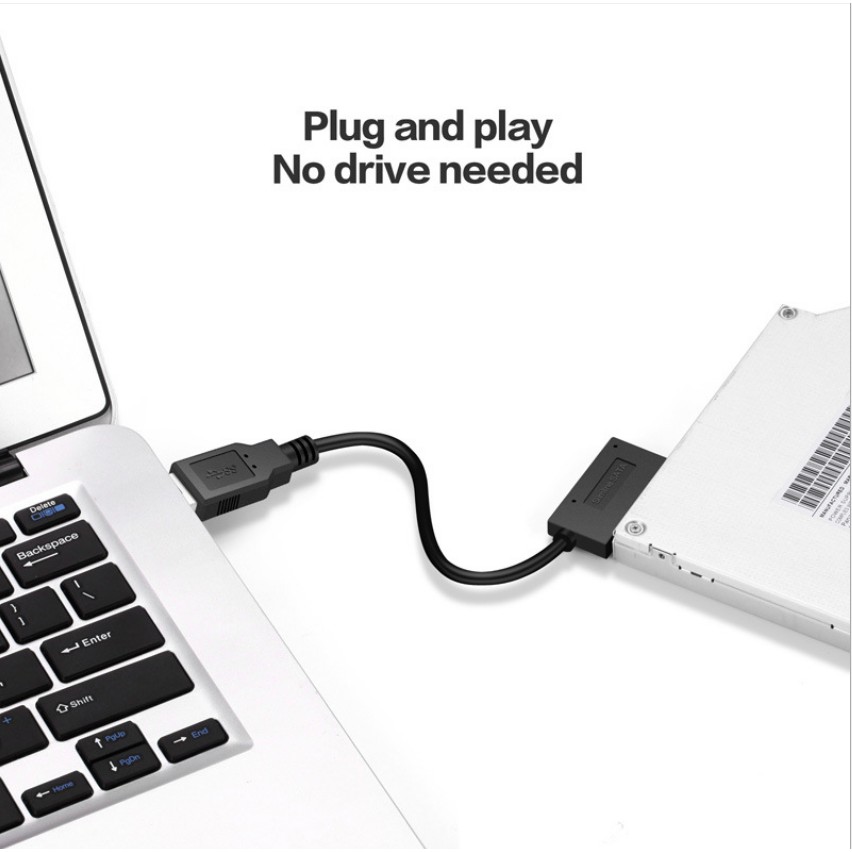 Cáp Chuyển Đổi Usb 3.0 Sang Mini Sata Ii 7 + 6 13pin Cho Ổ Đĩa Cd / Dvd Rom