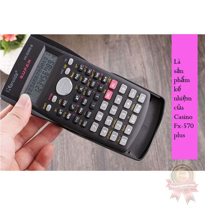 Máy tính học sinh Karuida KK-82MS-BB chức năng tương đương máy tính bỏ túi casio Fx 500 ms FX500ms