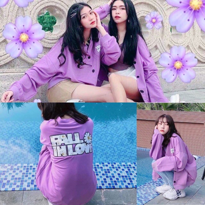 ÁO KHOÁC CARDIGAN BASIC PURPLE UNISEX MÀU TÍM | BigBuy360 - bigbuy360.vn